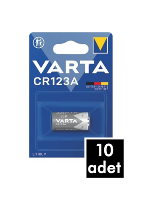 10 Adet Varta CR123A 3v Lityum Pil 6205 301 401 - 1
