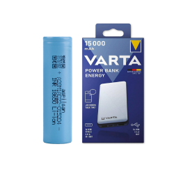 Aspilsan INR18650 A28 3.7V 2800 mAh Şarjlı Li-İon Pil 100 Adet Varta + 15000 Mah Powerbank Hediyeli - 1