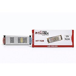 12V 16.5A Metal Ultra Slim Kasa LED Trafosu Adaptör | 200W Güç Kaynağı - BataryaBank