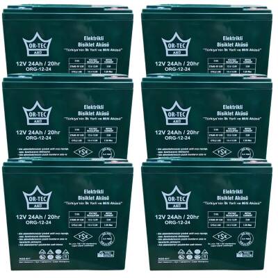 12V 24AH Elektrikli Motosiklet Aküsü 6' lı Set - 1