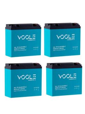 12V 24AH Elektrikli Motosiklet Aküsü ve Elektrikli Bisiklet Aküsü 4'lü Set Jel Akü 2025 Üretim - 1