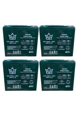 12V 24AH Elektrikli Motosiklet Ve Elektrikli Bisiklet Aküsü 4'lü Set Jel Akü - 1