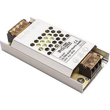 12V 5A 60W Metal Ultra Slim Kasa LED Trafosu Adaptör | Güvenli ve Dayanıklı Güç Kaynağı - 2
