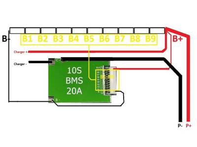 1S den 10S e kadar 20A Lityum Ion Batarya BMS Balans Kartı - 4