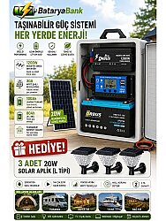 205W Güneş Enerjisi Seti 100Ah LiFePO4 Lityum Akülü – Mini Buzdolabı, TV, Aydınlatma ve Telefon Şarj Sistemi - BataryaBank
