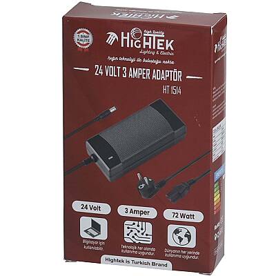 24 Volt 3 Amper Plastik Kasa Adaptör | 24V 3A Güç Adaptörü - 1