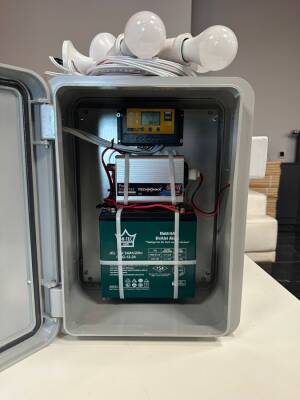 24Ah Jel Akülü Taşınabilir Güneş Enerji Sistemi 600W İnvertörlü Hobi Bahçesi Konteyner Dağ Evi Solar Set - 3