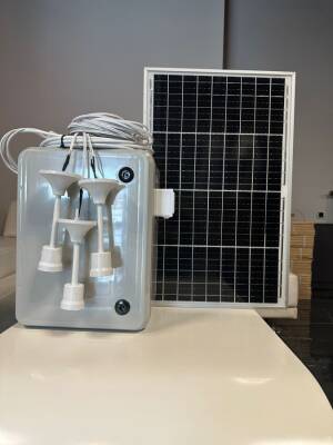 24Ah Jel Akülü Taşınabilir Güneş Enerji Sistemi 600W İnvertörlü Hobi Bahçesi Konteyner Dağ Evi Solar Set - 4