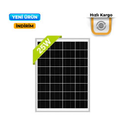 25w Mono Kristal Solar Panel - BataryaBank