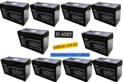 10 adet Ttec 12V 9Ah Akü 2025 Üretim - 1