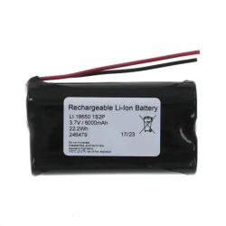 3.7v 6000mAH Li-ion PCBli 2x18650 Şarjlı Pil - 1