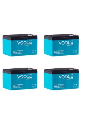 4 adet 12 volt 14 Amper Jel Akü Elektrikli Bisiklet için - 1
