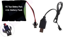 4.8V 1100MAH Oyuncak Araba Bataryası Siyah Soket+Usb Şarj Cihazı - EMT