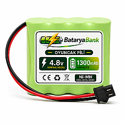 4.8V 1300mAh Oyuncak Araba Pili Siyah Soket + USB Şarj Cihazı | RC Araç Batarya Seti - 2