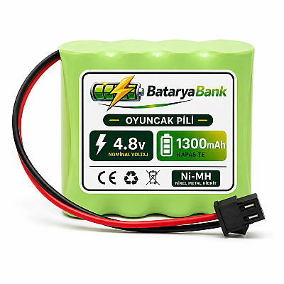 4.8V 1300mAh Oyuncak Araba Pili Siyah Soket + USB Şarj Cihazı | RC Araç Batarya Seti - 2