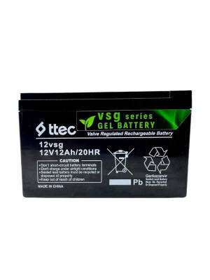 5 Adet Ttec 12V 12AH Jel Akü Yeni Üretim Jel Sistem - 2