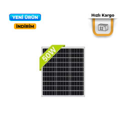 50W Mono Kristal Solar Panel - BataryaBank