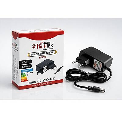 5V 1A Adaptör 5.5x2.5mm Jaklı Güç Adaptörü | Modem, LED ve Kamera Uyumlu - 1