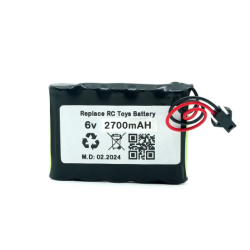 6v 2700mAh Oyuncak Araba Bataryası Siyah Soketli - TNL