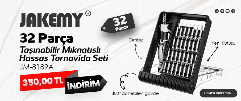 JAKEMY 32 PARÇA TORNAVİDA SETİ