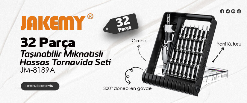 JAKEMY 32 PARÇA TORNAVİDA SETİ