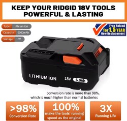 AEG L1820 R L1815 R L1840 R L1830 R Muadil 18v 6Ah Batarya - 4