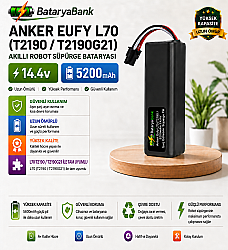 Anker Eufy Robovac T2190 / T2190G21 Uyumlu Robot Süpürge Bataryası 14.4V-14.8V 5200mAh Li-ion Yüksek Kapasiteli Pil - BataryaBank