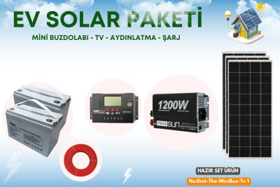 Bağ Evi, Hobi Bahçesi Ekonomik Güneş Enerjisi Solar Enerji Paketi - 1