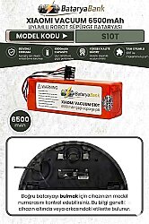 BataryaBank Mi Robot Vacuum S10T Uyumlu Robot Süpürge Bataryası 14.4V 6500mAh Li-ion Yüksek Kapasiteli Yedek Pil - BataryaBank