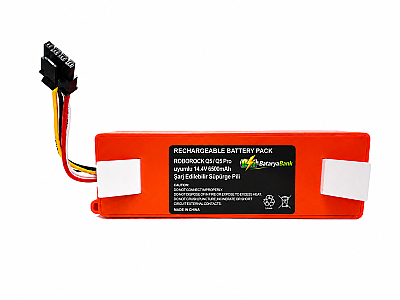BataryaBank Roborock Q5 / Q5 Pro Uyumlu Robot Süpürge Bataryası 14.4V 6500mAh Li-ion Yüksek Kapasiteli Şarj Edilebilir Pil - 2
