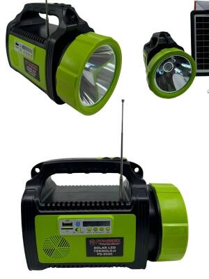 Bekçi ve Nöbet Güvenlik için Fener+Radyo+Cep Telefonu Şarj+3 Lamba Seti Bluetooth Hoperlör - 2