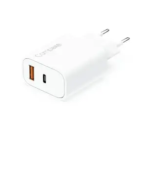 20W Pd3.0/quick Charge Qc3.0 Type Usb-C +Usb A Hızlı Beyaz Ev Şarj Adaptörü - 1