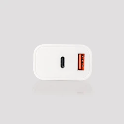 20W Pd3.0/quick Charge Qc3.0 Type Usb-C +Usb A Hızlı Beyaz Ev Şarj Adaptörü - 2