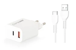 COMPAXE CTA-350UT 35W PD/QC + Type-C to USB 3A Kablolu Şarj Seti - Compaxe