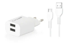 Compaxe Çift USB Girişli Micro-USB Uyumlu Kablolu Set CTA-521DUMB24 - Compaxe