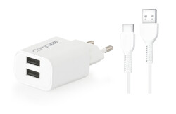 Compaxe Çift USB + Type-C USB Girişli Kablolu Adaptör Seti CTA-521DUTB24 - Compaxe