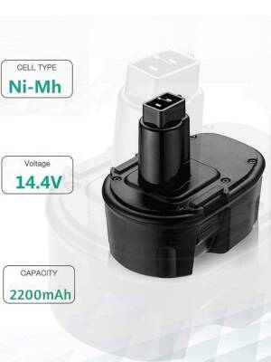 Dewalt DC9091 DE9038 DE9091 DE9092 DE9094 DE9502 için 2200mAh 14.4V Yedek Şarj Edilebilir Pil - 2