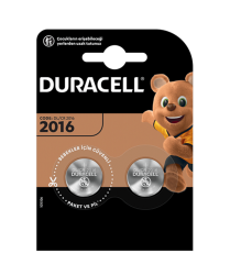 Duracell 2016 Lityum Düğme Pil 3V, 2'li Paket (CR2016) - Duracell
