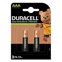 Duracell 750 mAh Şarj Edilebilir İnce Kalem Pil 2'li - Duracell