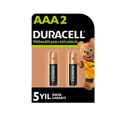 Duracell 900mAH AAA Şarjlı İnce Pil 2li Blister Ambalaj - 1