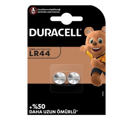 Duracell Alkaline Pil LR44 1,5V Alkaline Pil 2'li Blister - Duracell