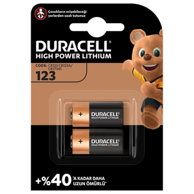 Duracell CR123A 3V Lityum Pil 2'li Paket2 Pil 3V (CR15H270) - 1