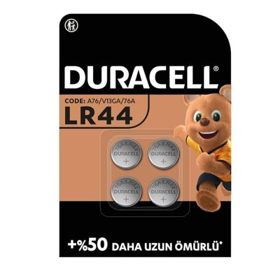 Duracell LR44 Alkalin 1.5v Düğme Pil 4'lü - Duracell
