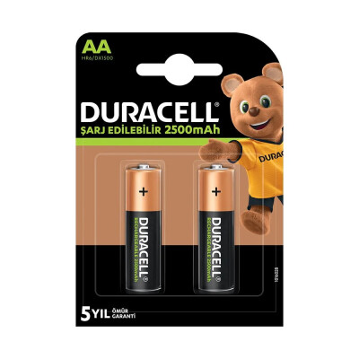 Duracell Şarj Edilebilir Pil 2'li AA Kalem Pil 2500 mAh - Duracell