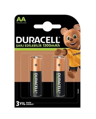 Duracell Şarjlı AA 1300mAh Pil 2li Blister Ambalaj - 1