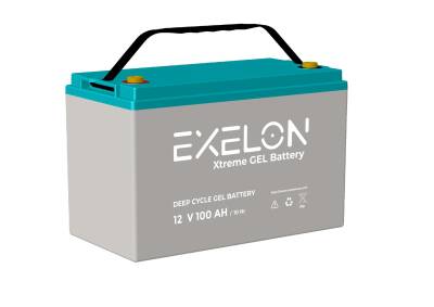 Exelon 12v 100ah Jel Solar Akü Derin Deşarj Güneş Sistemi Aküsü - 1