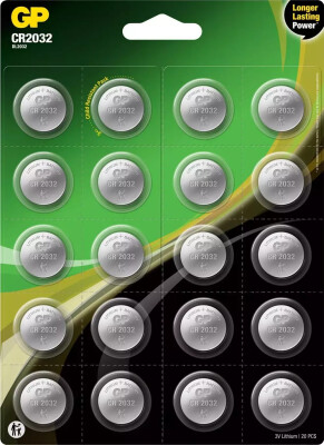 GP CR2032 2032 Boy 3V 20'li Lityum Düğme Pil - GP