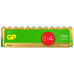 GP G-TECH Ultra Alkalin Kalem LR6 - AA Boy 1.5V Pil 12'li Shrink - GP