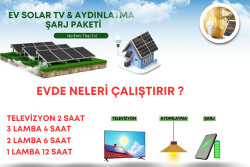  Güneş Enerjisi Aydınlatma - Tv Paketi 500w Inverter 50w Güneş Paneli 24ah Jel Akü - 2