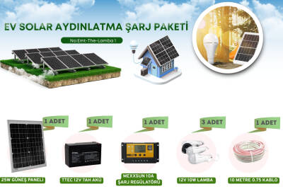 Hobi Bahçeleri için Güneş Enerjili Lamba ve Şarj Seti - 2